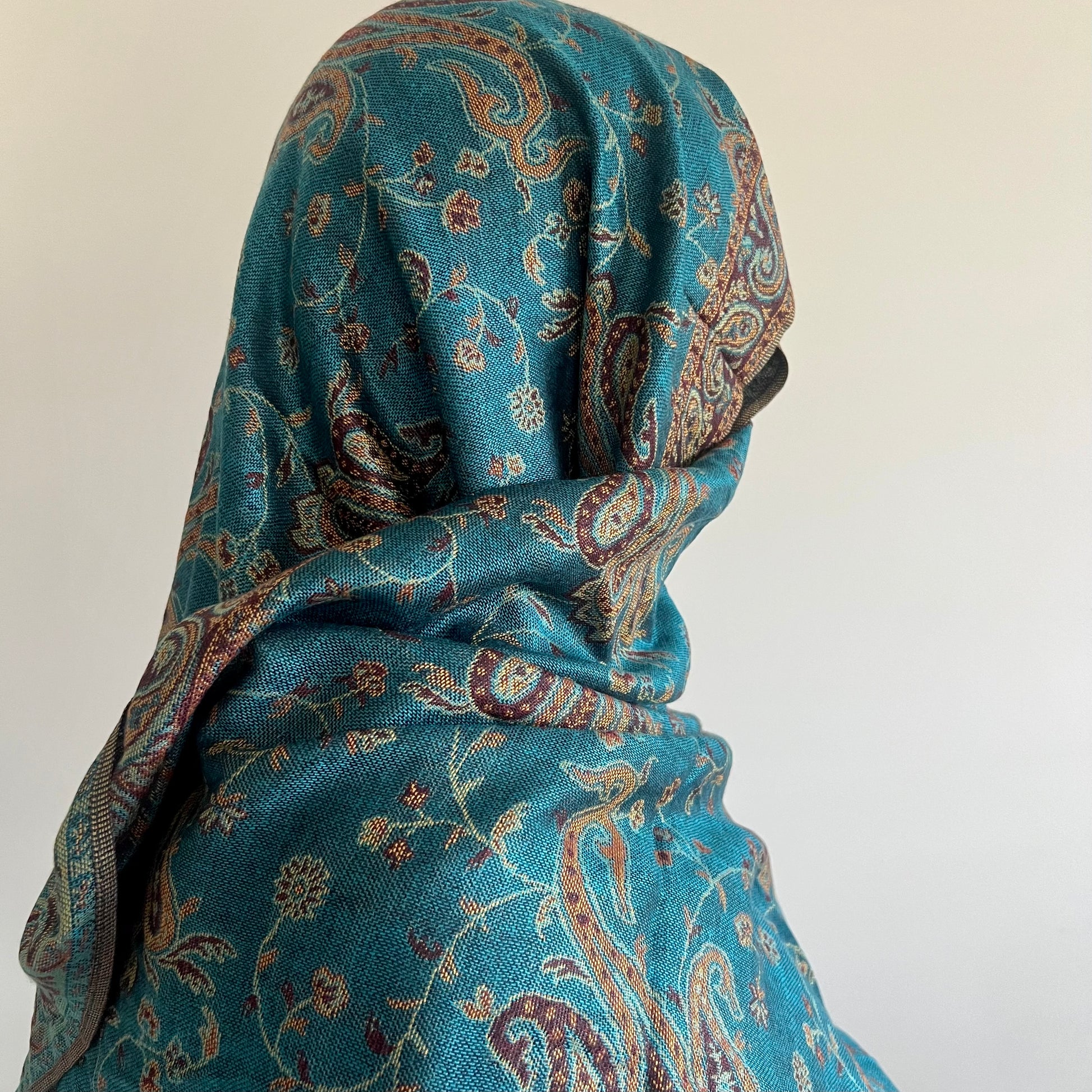 Turquoise Pashmina Shawl - Paisley – Scarves Australia